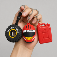 Porte-clés en silicone PVC en forme de bouteille d'huile moteur 3D avec logo personnalisé imprimé, accessoires de voiture, promotion, porte-clés