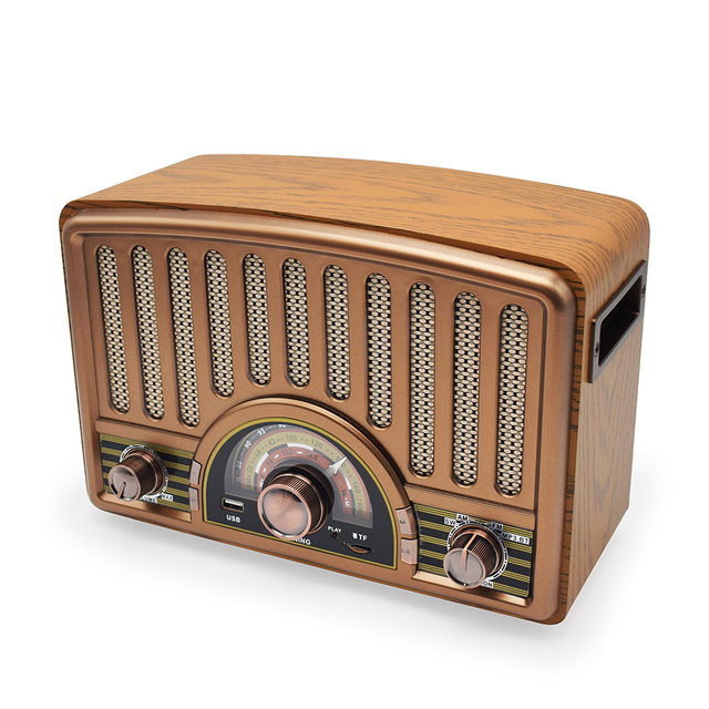 China Usb Rechargeable Classical Vintage Retro X Bass Am Fm Sw Shortwave Multiband Transistor Wooden Old Antique Home Radio