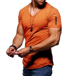 <span class=keywords><strong>Ropa</strong></span> de Gimnasio para Hombre, Camisetas, Playeras de Manga Corta de Color Sólido para Hombre - Product Image 2