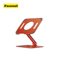 IFacemall Support Rotatif en Alliage d'Aluminium Réglable et Pliable pour Ordinateur Portable, Tablette et PC, avec Fonction de Levage et Refroidissement, Moule Exclusif