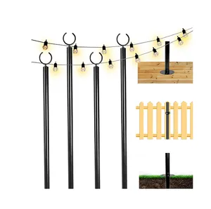 Kerst Decor Custom Giant Vakantie Decoratie Moderne Outdoor Straat Road Lamp Pole Vlag Houten Lichtmasten Voor Verkoop