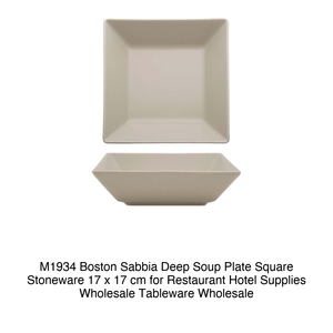 Boston Sand Deep Plate 17 × 17 cm Square Stoneware M1934 - Product Image 2