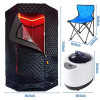 Kit Sauna uap basah kecantikan portabel, Kit Sauna uap basah Spa seluruh tubuh Modern untuk relaksasi rumah