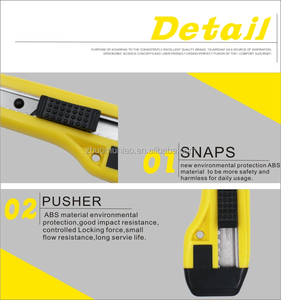 Cuchillo multiusos de 18 mm con mango de PP, cuchilla deslizante para papel pintado, estiletes - Product Image 3