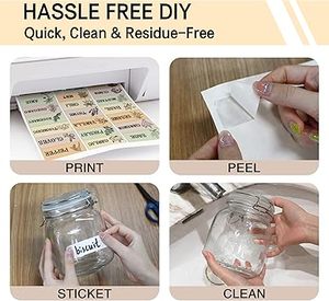 Kích thước thư trống 8.5x11inch tấm hình dạng có thể in nhãn hòa tan cho chai, 1x2 inch nhãn - Product Image 4