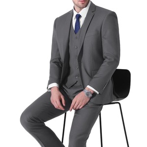 Trajes de boda slim fit para hombre, trajes de 3 piezas en material de alta calidad, pantalón formal liso de gran venta para hombre. - Product Image 5