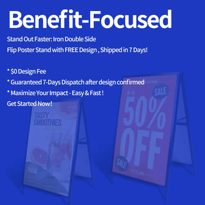 Retail Sturdy Weatherproof Double-Sided <strong>Iron</strong> for Flip Poster <strong>Stand</strong> 7 Days Shipping Free Design Sign <strong>Holder</strong> for Display - Product Image 2