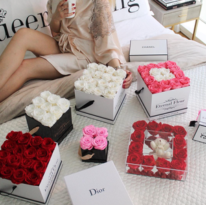 Boîte Cadeau Roses Eternelles <span class=keywords><strong>En</strong></span> Boite I <span class=keywords><strong>Love</strong></span> You Conserved Rose Gift Set Valentin Eternal Flower Home Decoration Carton Box OEM ODM - Product Image 4