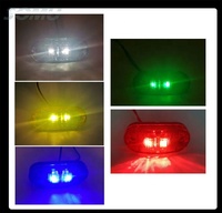 Feux de position latéraux à LED pour voitures, feux de gabarit pour camions, bus, camionnettes, remorques, avec lumière ambre/rouge/blanche/bleue/verte