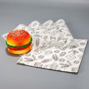 Papier ciré de qualité alimentaire avec logo personnalisé imprimé, résistant à la graisse, pour sandwichs, 30*30cm - Product Image 4