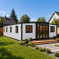 Maison conteneur extensible 20 pieds 40 pieds, préfabriquée, type ADU, avec panneaux muraux isolés, pour le marché des maisons compactes en plein air aux États-Unis et au Canada
