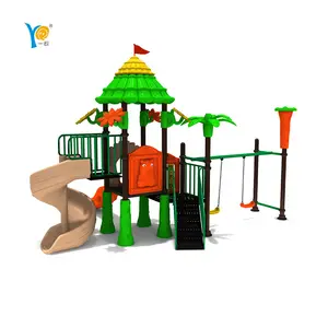 Nouvel équipement de conception populaire grand toboggan personnalisé coloré commercial jouets de jardin en plastique pour enfants aire de jeux extérieure