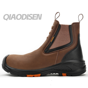 Giày <span class=keywords><strong>c</strong></span>ông sở da ngựa điên chất lượng cao giày <span class=keywords><strong>c</strong></span>ông nhân nam chống trượt chống va đập - Product Image 1