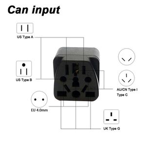 NEW <strong>Universal</strong> to US Plug <strong>Adapter</strong> Type B 2 Pins 10A 250V EU USA AU UK <strong>Multifunction</strong> International Travel Conversion Plug Japan - Product Image 6
