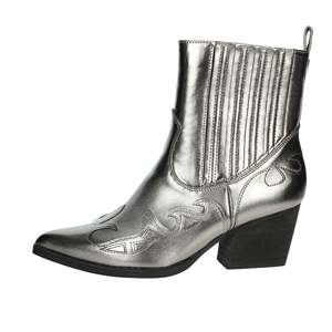 Bottines pour femmes, talon anthracite, SABF241001, style cowgirl, bout pointu - Product Image 1