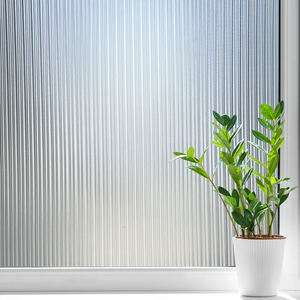 2024 nuevo diseño película de ventana de privacidad película de ventana estriada esmerilada pegatina de ventana adhesiva estática tintado de vidrio de caña para Baño - Product Image 1