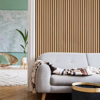 Panneau acoustique en bois MDF ignifuge, design européen moderne, vente en gros d'usine, isolation phonique pour la décoration des murs et des plafonds