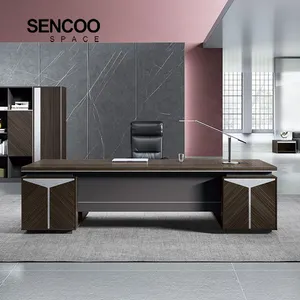 Modern Luxury Office Supplies Desk Organizer Table Ceo Boss High Tech Executive L Shaped Workstation Desk Office Furniture