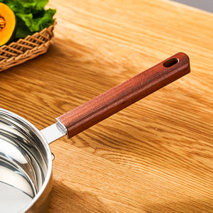 Sartén Antiadherente de Acero Inoxidable 316L con Tapa y Mango de Madera, Moderna Olla para Sopa, Apta para Cocina de Gas e Inducción, Apta para Lavavajillas - Product Image 5