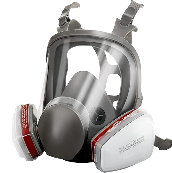Model 6800 Reusable Full-Face Three-Layer Chemical-Protective Respirator Replaceable Cartridges Exhalation Valve Adjustable Nose