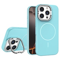 Coques de téléphone portable de luxe en TPU avec chargement magnétique sans fil et support de cadre d'appareil photo pour iPhone 17 Pro Max