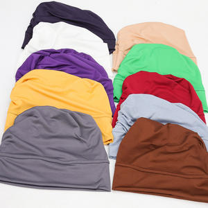 Gorro Étnico Musulmán para Quimioterapia de Color Sólido para Mujer, Pañuelo Envolvente para la Cabeza, Turbante Elástico para Dormir, Hijab y Bufanda - Product Image 2