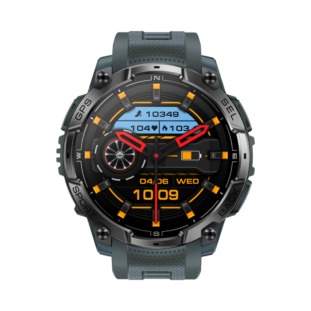 Karen M New K76A Smart Watch with GPS, Chip ATS3085L 3ATM Waterproof BT Call Message Push Compass LED Flashlight