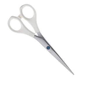 Poignée en plastique Ciseaux de coiffeur Finition sable Allemand Acier inoxydable Lame droite tranchante Ciseaux de salon - Product Image 3