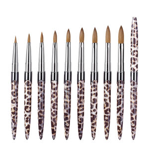 ヒョウ柄100% コリンスキーUVポリッシュジェル合成ネイルツール絵画ライナーペンセーブル3Dアクリルネイルアートブラシ - Product Image 3