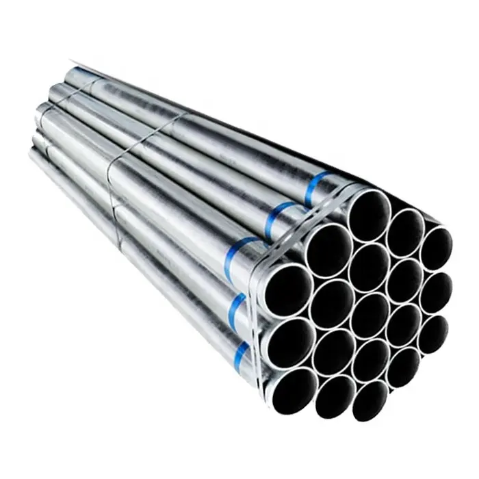 Tubos coreanos de carbono vazados laminados a alta temperatura, estruturas de aço galvanizado, ferro galvanizado, redondo, tubo ERW, tamanhos de aço 1/2 polegada