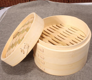 Juego de vaporizador de alimentos, juego de utensilios de cocina de 10 pulgadas con adaptador de anillo de acero inoxidable, de Bambú - Product Image 6