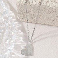 Collier en acier inoxydable avec inscription calligraphique en arabe islamique « Love Heart Ayatul Kursi Allah Coran Ramadan »