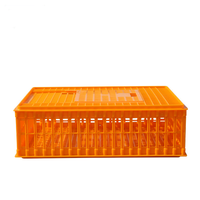 Caisse de Transport en Plastique pour Volaille, Poulets, Canards, Oies, Pigeons, Blanc Orange Jaune