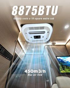 Unidad de <span class=keywords><strong>Aire</strong></span> <span class=keywords><strong>Acondicionado</strong></span> Portátil para Techo de Autocaravanas y Camiones Pequeños, de 1800-2100W, 12V CC, <span class=keywords><strong>Aire</strong></span> <span class=keywords><strong>Acondicionado</strong></span> para Cabina de Camión - Product Image 6