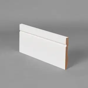 Rodapié de puerta de paneles de madera de Color blanco de pino macizo impermeable de buena calidad y revestimiento de Gesso Rodapié de zócalo de madera blanca de pino macizo