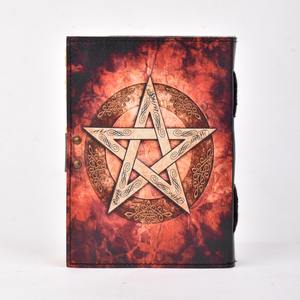 OEM <b>Custom</b> Made Celistic Star UV Printed Leather <b>Diary</b> with Antique Designed Leather <b>Diary</b> For Sale By Exporters - Product Image 4