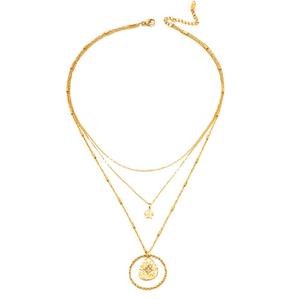 Europeo americano 14K oro a tre strati collana a goccia d'acqua semplice moda ciondolo in stile stella a cinque punte all'ingrosso - Product Image 5