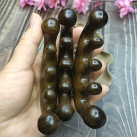 Peigne de massage du cuir chevelu en bois de santal 100% naturel, design sculpté en forme de boule, à dents larges, pour points d'acupuncture et tension musculaire du cuir chevelu