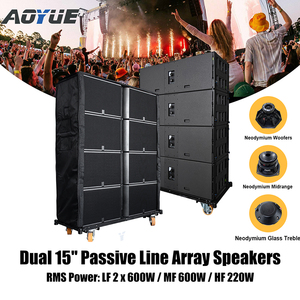 Sistema de Sonido Line Array de 3 Vías, Altavoces Profesionales Potentes de 15 Pulgadas para Eventos al Aire Libre, Conciertos y Salas de Actuaciones - Product Image 1