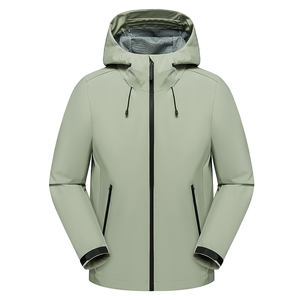 男士XL印花软壳冬季夹克透气防水长拉链封口立领健身秋季户外柔软 - Product Image 5