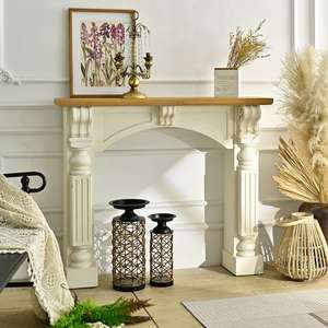 Mesa Consola de Madera Blanca Rústica INNOVA para Apartamento, Sala de Estar, Entrada y Uso en Hoteles, Mueble de Fácil Montaje - Product Image 2