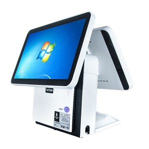 15.6 Inch Dual Screen Pos System Point of Sale All-in-one/<strong>cashier</strong> Register Checkout <strong>Machine</strong> Cash <strong>Self</strong> Checkout <strong>Machine</strong> for Shop - Product Image 1
