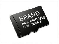 Kartu SD Plastik 64GB Kecepatan Tinggi dengan Adaptor SD Kelas 10 untuk Smartphone Tablet Dash Cam Kamera Aksi