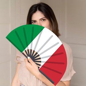 Abanicos Plegables de Bambú con la Bandera de Italia al por Mayor, Abanico de Mano para Carnaval, Boda, Festival, Fiesta, Agencia de Viajes - Product Image 5