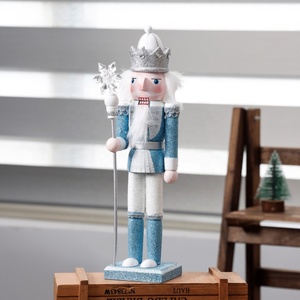 SHUANGYUAN 30cm <span class=keywords><strong>casse</strong></span>-<span class=keywords><strong>noisette</strong></span> de Noël en décoration de Noël de style bleu-blanc <span class=keywords><strong>classique</strong></span> pour table - Product Image 6