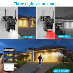 12MP 6K ICSee <span class=keywords><strong>APP</strong></span> 3 lentes 8X <span class=keywords><strong>Zoom</strong></span> óptico exterior impermeable inalámbrico WiFi red IP PTZ CCTV WiFi cámara <span class=keywords><strong>de</strong></span> seguridad para el hogar - Product Image 3
