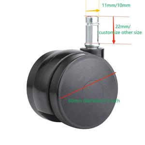 Durable Black <b>Plastic</b> Decorative Adjustable Caster <b>Wheels</b> Furniture Parts For Hospital Dining Kitchen Furniture - Product Image 6