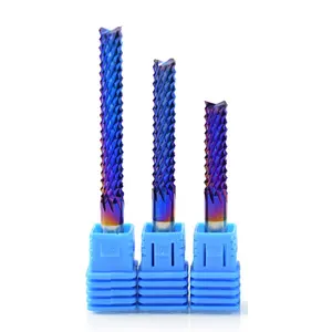 WEIX-أدوات النجارة, لُقَم توجيه CNC للأسنان والذرة بطلاء نانو أزرق عالي الجودة ، أدوات النجارة PCB