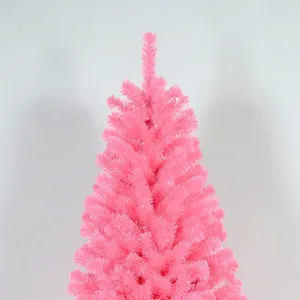 Weeding Decorations Pink Christmas Tree Luxury Pvc 7.5ft Christmas Tree Ornaments <b>Stocking</b> Colorful Decorated <b>Xmas</b> Tree - Product Image 2