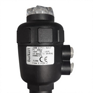 Vanne d'angle pneumatique Burkert d'origine, DN15, filetée, en acier inoxydable 316, avec joint PTFE, pour eau, vapeur et produits chimiques - Product Image 1
